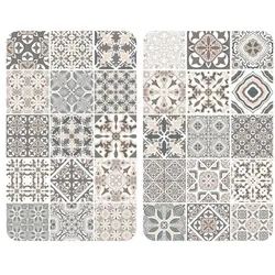 Wenko 2er-Set Herdabdeckplatte Universal »Kachel«, 30x52 cm