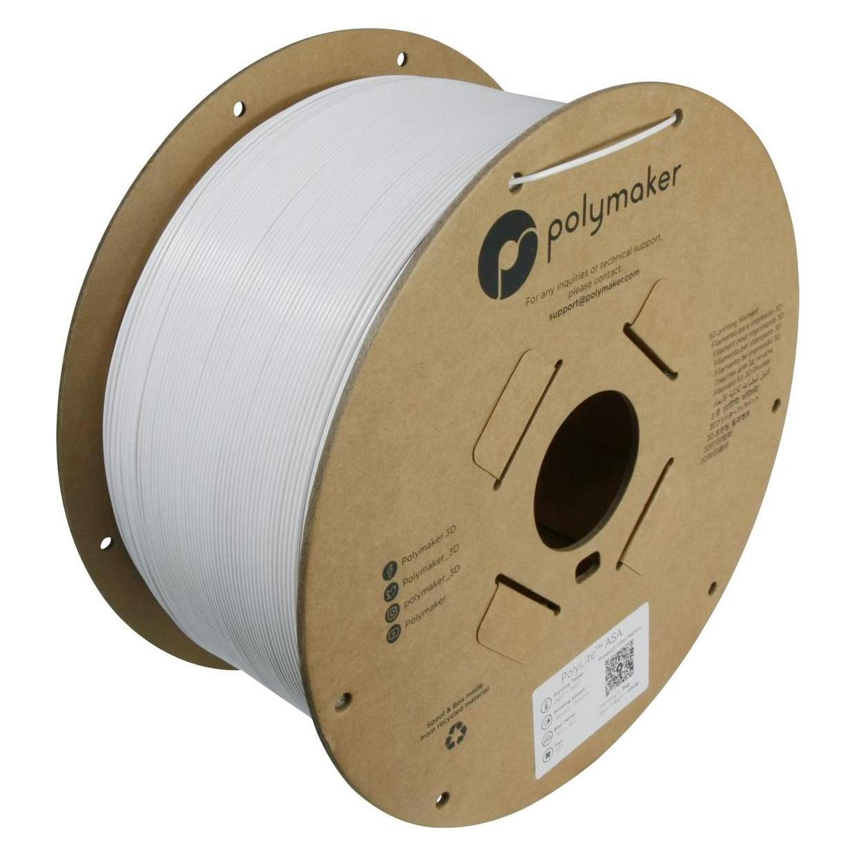 Polymaker PolyLite ASA White 1.75mm 3kg (ASA, 3000 g, 1.75 mm) (PF01021)