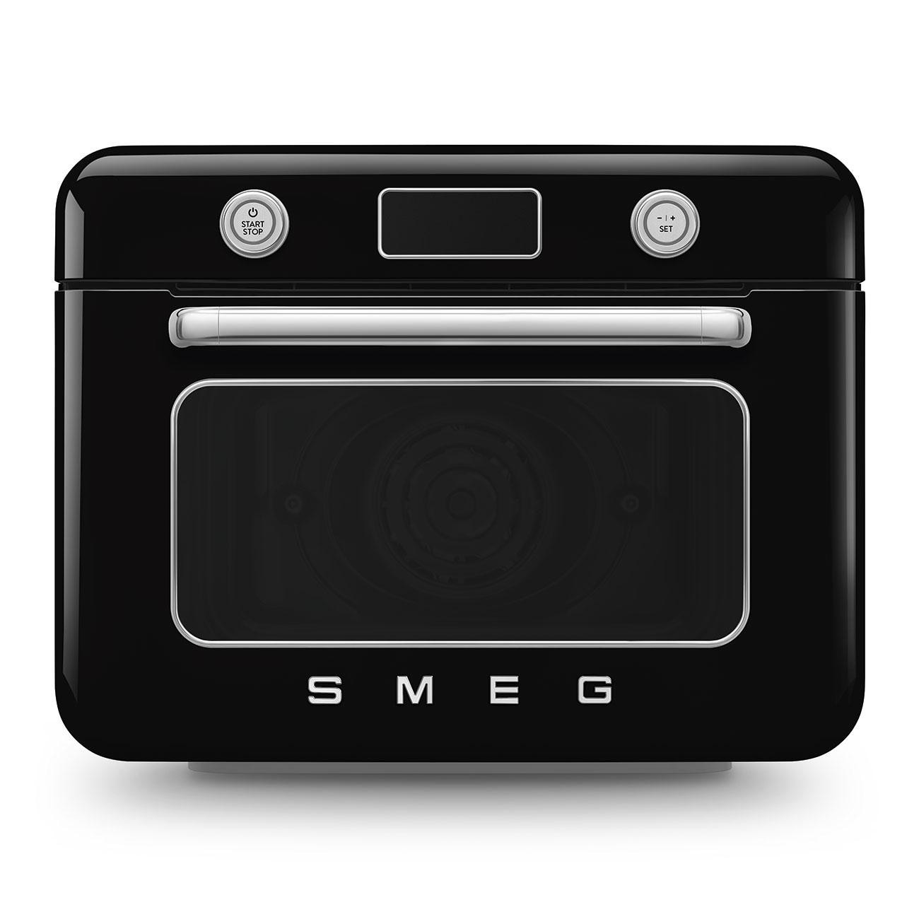 Smeg 50's Style Kombi-Tisch-Dampfbackofen Schwarz COF01BLEU