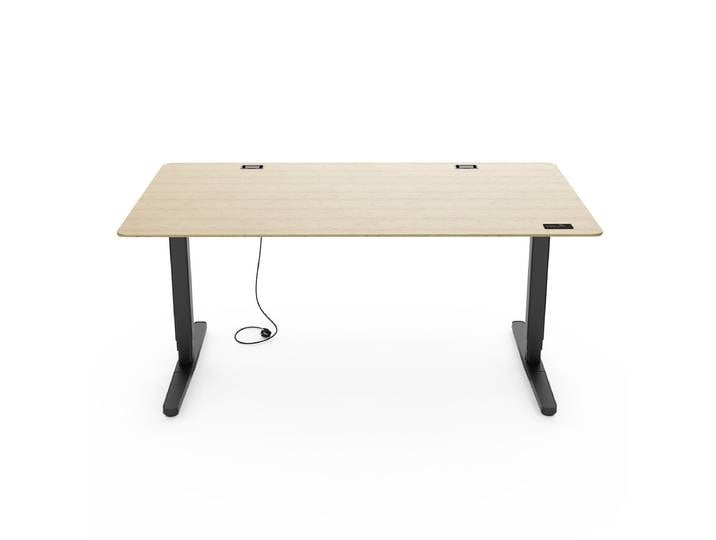 Sit-stand desk - Yaasa Desk Pro Nature, 160x80 cm, Bamboo/Black - Height-adjustable stand-up desk