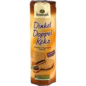 Alnatura Kekse Dinkel Doppelkeks, zartbitter, BIO, mit Kakaocreme-Füllung, 330 g