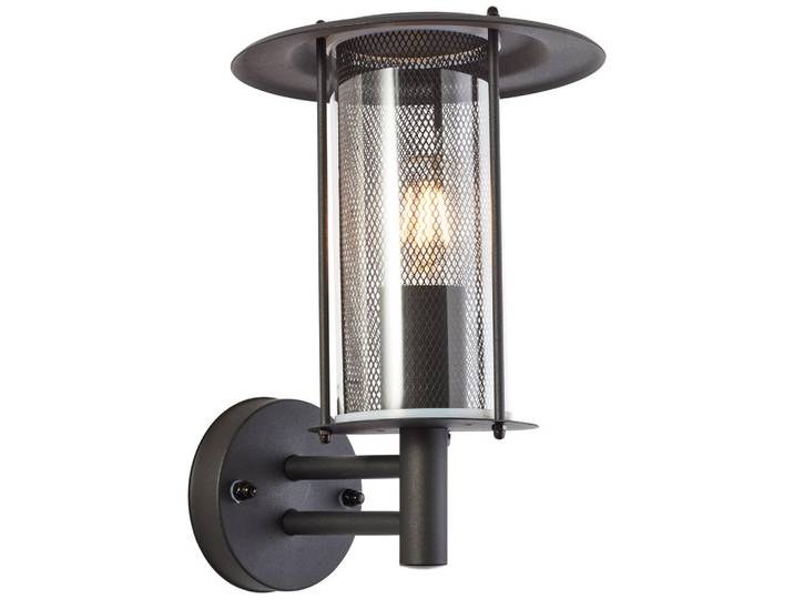 Brilliant Aussenwandleuchte Detroit 96462/76, Schwarz, Metall, E27, 22.4x30.2x19.8 cm, Lampen & Leuchten, Außenbeleuchtung, Außenwandleuchten