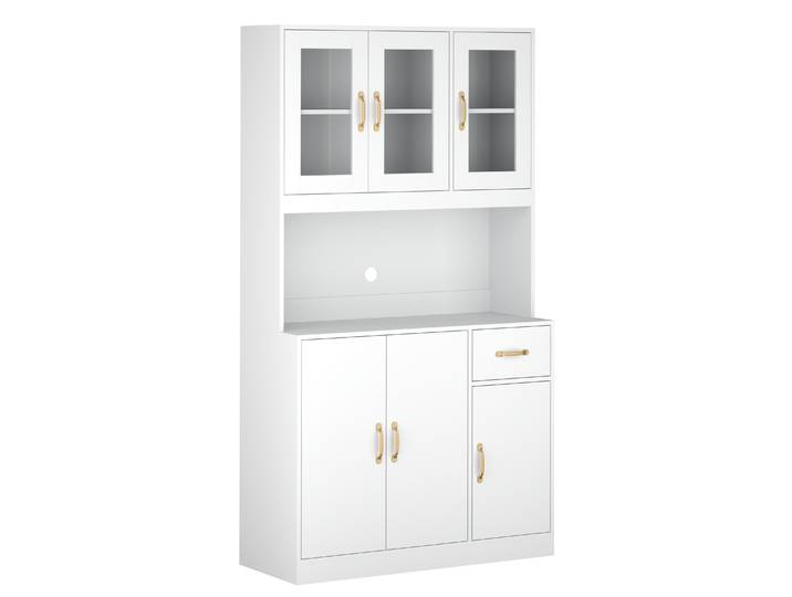 Küchenbuffet Hochschrank 100 x 180 cm weiss