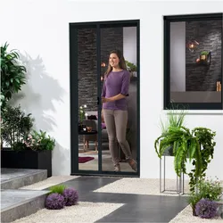 Insektenschutz-Alu-Türrollo Bausatz "SMART" 125x220 cm in Anthrazit