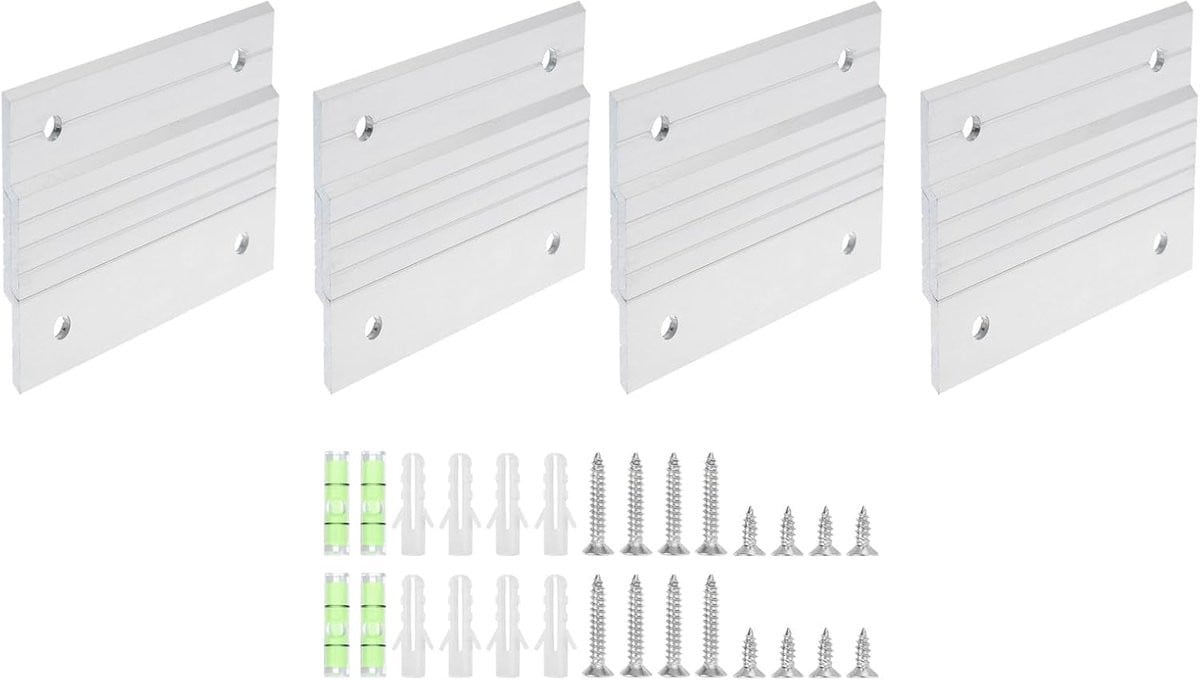 Zilveren Franse Wigvormige Hangers - Z-Clip Ophangbeugels voor Fotolijsten - 10 cm
