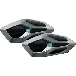 Nolan N-Com Mesh, Kommunikationssystem Doppelset - Silber/Schwarz