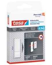 Tesa Klebestreifen für Tapeten und Putz Montageband Weiß Drinnen Papier 0,5 kg 9 Stücke Klebenagels 0,5kg 9 pcs (77770-00000-00)