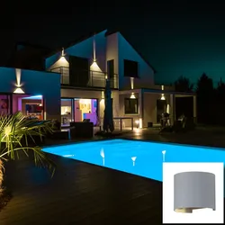 LED Außen Wand Leuchte Garten Effekt Lampe UP DOWN Strahler Flügel verstellbar V-TAC 7092