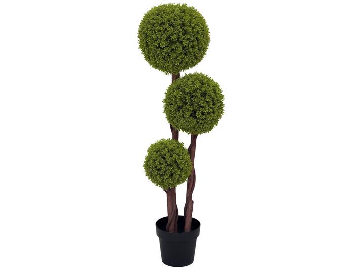 ComfortXL Kunstpflanze De-08566 realistisch für Außenbereich Grün+Schwarz, Kunststoff, 115 cm, Dekoration, Blumen & Blumentöpfe, Kunstpflanzen