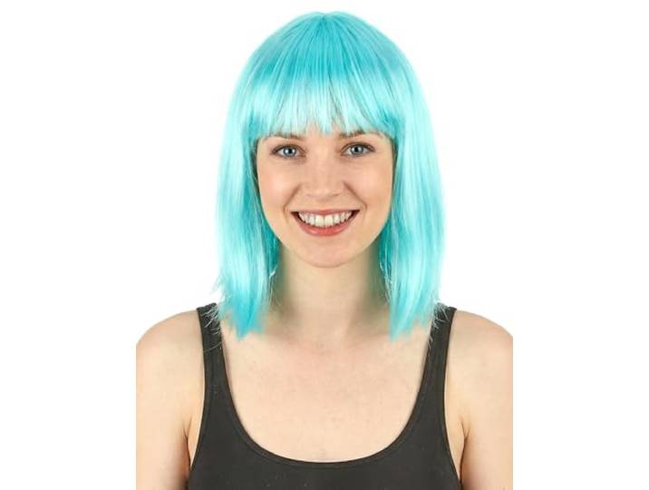 DEGUISE TOI - Half lange blauwe pruik voor vrouwen