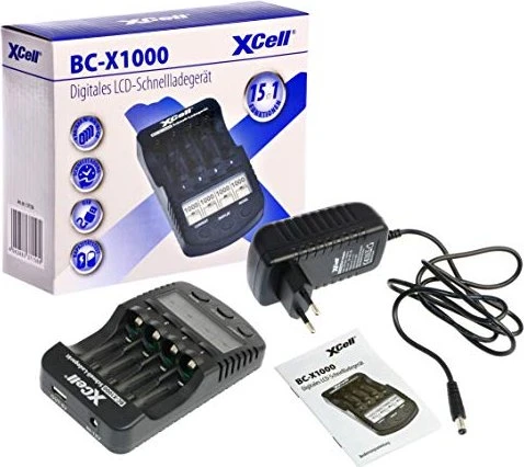 XCell Schnellladeger?t BC-X1000 1-4x AAA, AA LCD-Display