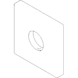 Dornbracht Schubrosette 60 x 60 x 9 092798003-47 champagne