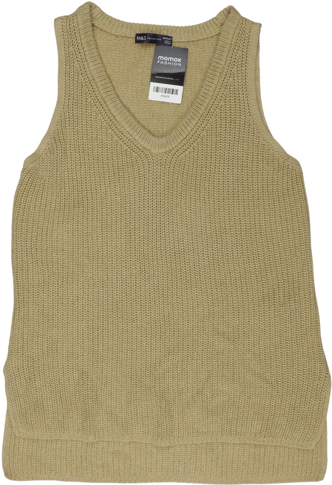 Marks & Spencer Damen Pullover, Beige, Gr. M, Baumwolle / Viskose - Second Hand
