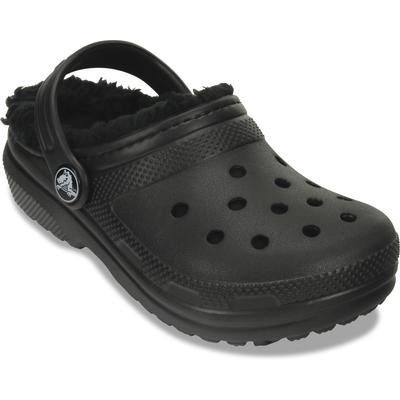 Clog CROCS "Kids Classic Lined Clog", Jungen, Gr. 32, Warmfutter, schwarz, Croslite™, Schuhe Clog, Hausschuh, Pantoffel, Schlappen mit Warmfutter