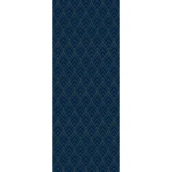 HÜPPE EasyStyle Wandverkleidung 100 × 255 cm, ES010145H, Farbe: Art Deco flower-bud blau