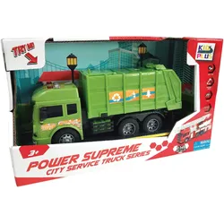 Kids Plus 1:24 Light and Sound Friction Powered Garbage Truck