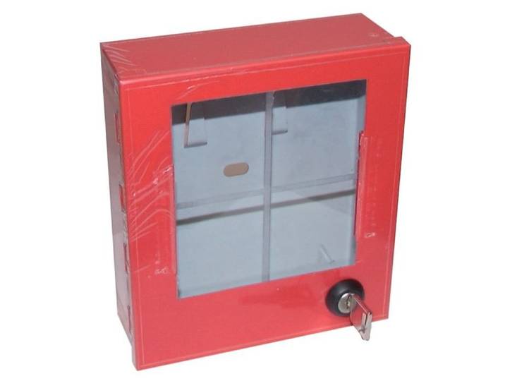 Coffret unique boite à clé et vanne - EXPERTBYNET - H520 - Rouge - Dimensions : 140x155x50mm