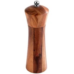 APS Salzmühle aus Akazienholz, Mahlwerk aus Edelstahl, Ø 5 cm, Höhe 17 cm