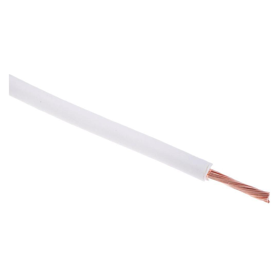 RS PRO Normierte Aderleitung Ø 3mm / 1 mm² Kupfer, Weiss 32 / 0,2 mm Litzen, 100m (100 m) (1805937)