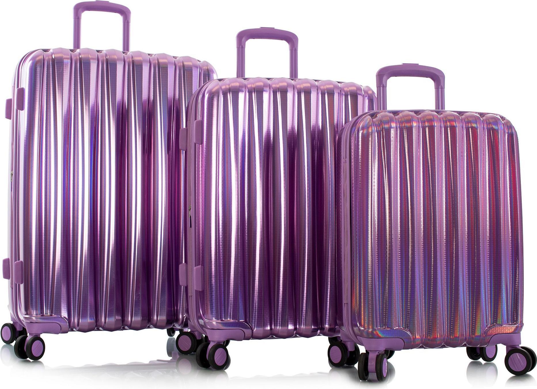 HEYS Trolley Astro 3pc Set Purple violett 76cm