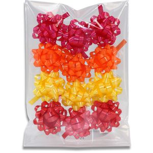 Präsent Geschenkschleife 78712-001, sortiert, PP, selbstklebend, Ø 35mm, 12 Stück