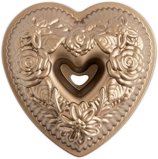 Nordic Ware Toffee Floral Heart Cake Pan