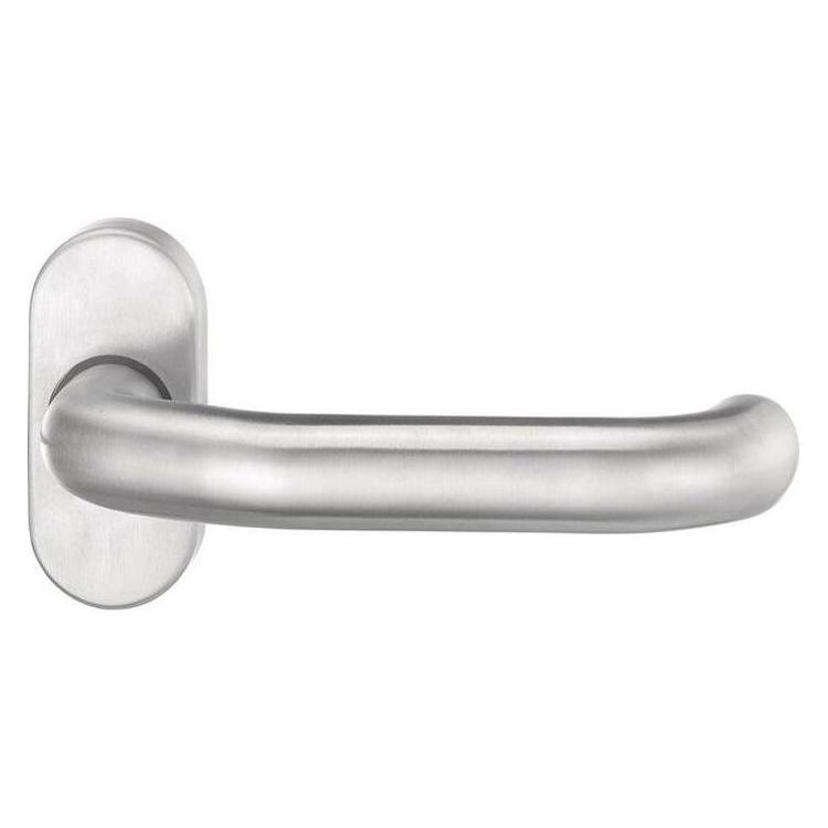 EDI Profiltürdrückerlochteil 1800/2033 Edelstahl EST oval 8 mm gekröpft (Türgriff) (1800/2033/00)
