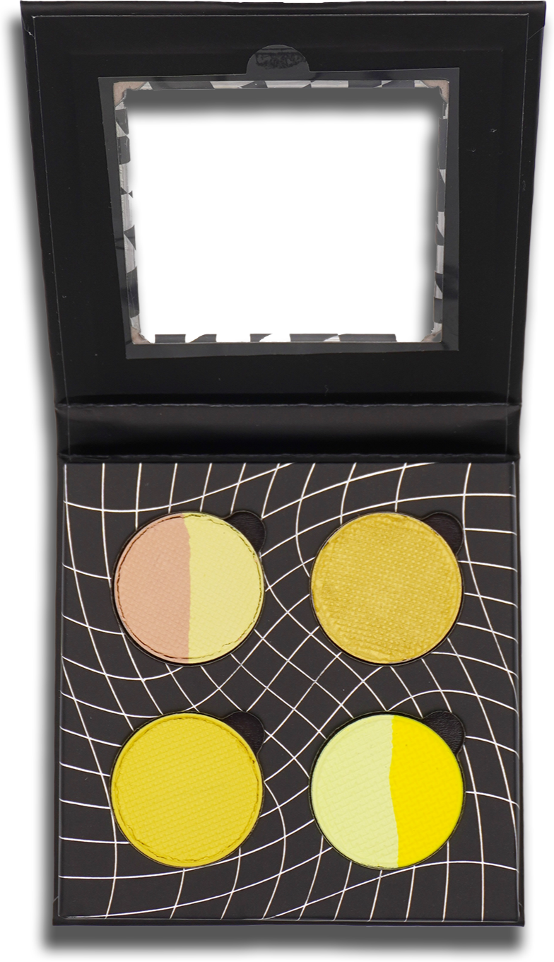 Yellow 4 Pan Palette - Eyeliner - Glisten Cosmetics