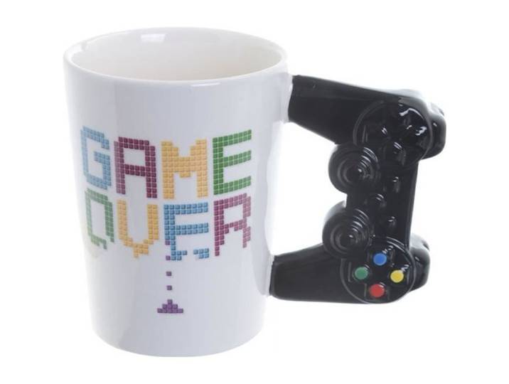 Mug - Manette Jeux Vidéo - Blanc - Céramique - 11x14x8.5 Cm - Non Compatible Lave-vaisselle