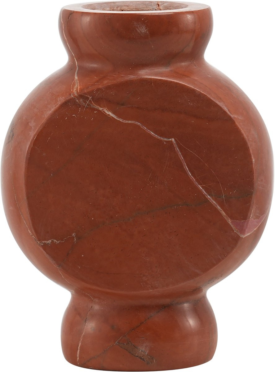 Mr. Stoned Marmeren Vaas Circle Rood