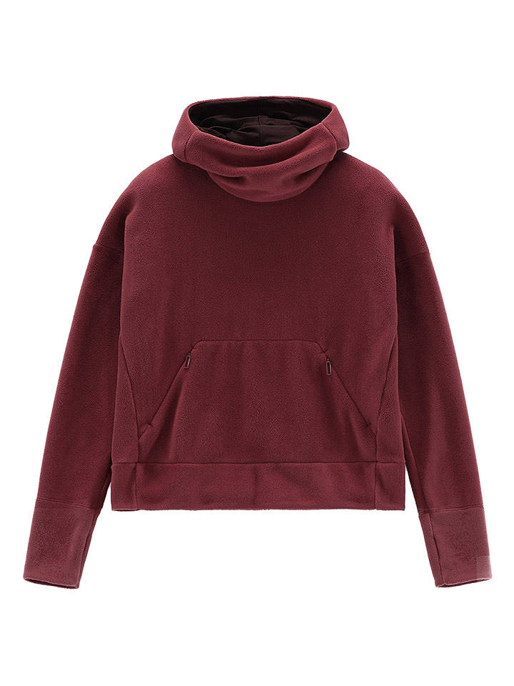 Jeanne Baret Fleecehoodie "Rochefort" in Pflaume - 44