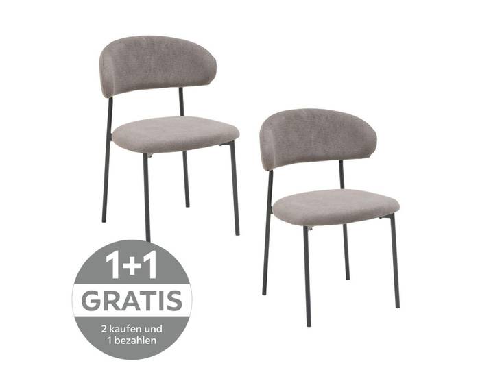Polsterstuhl Fenja grau