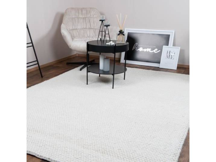 CONSILIO CONCEPT 80 x 150 Tapis Salon Ivoire Laine Wooly moderne Designer Natur Melange discret Matt doux luxueux