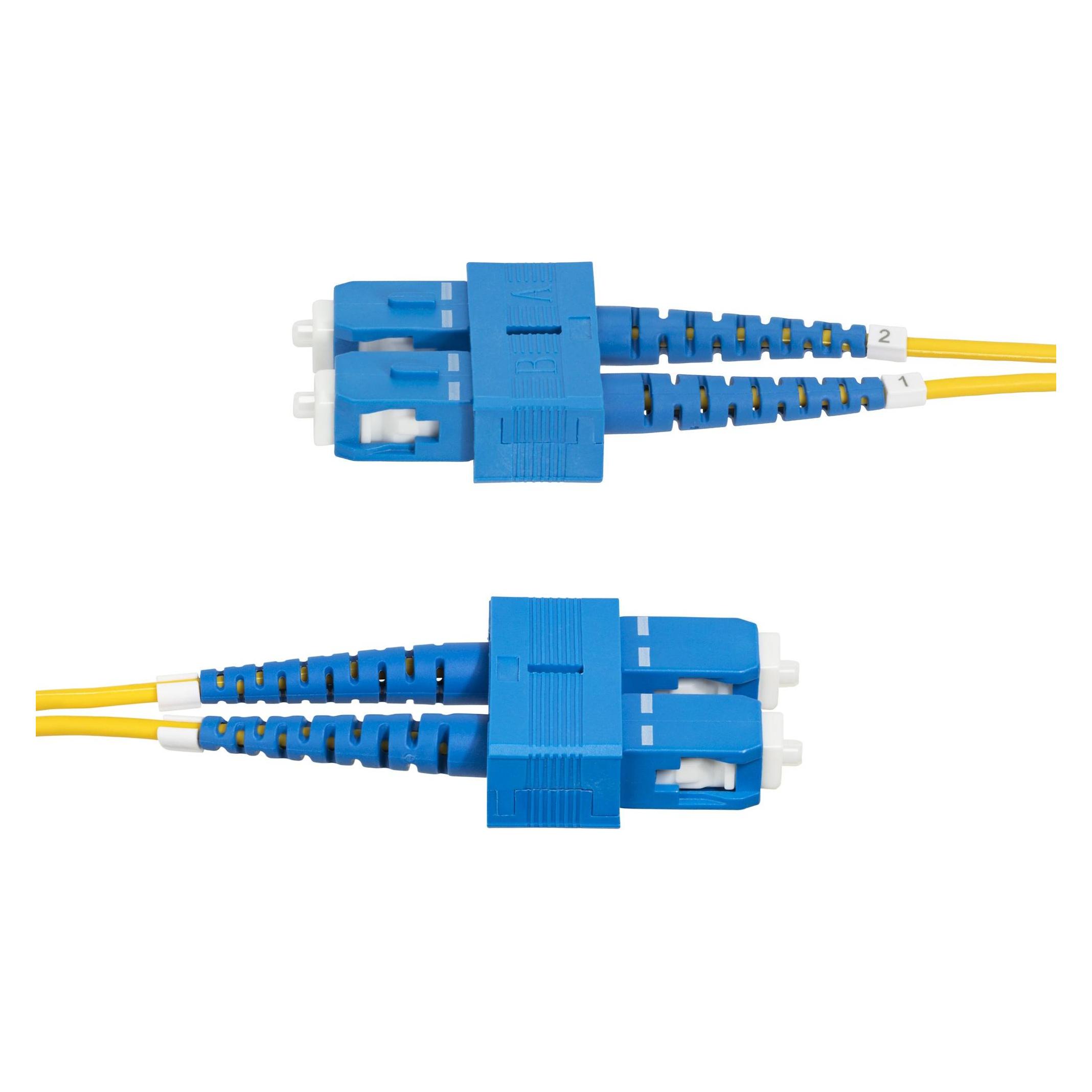 StarTech com 10 Meter LWL Patchkabel SC SC (UPC) Singlemode OS2 Duplex, 9/125µm, 40G/100G, Biegeunem (10 m) (SMDOS2SCSC10M)
