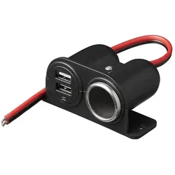 ProPlus 450420 Aufbau Zigarettenanzündersteckdose + 2 x USB Typ A 12V/24V
