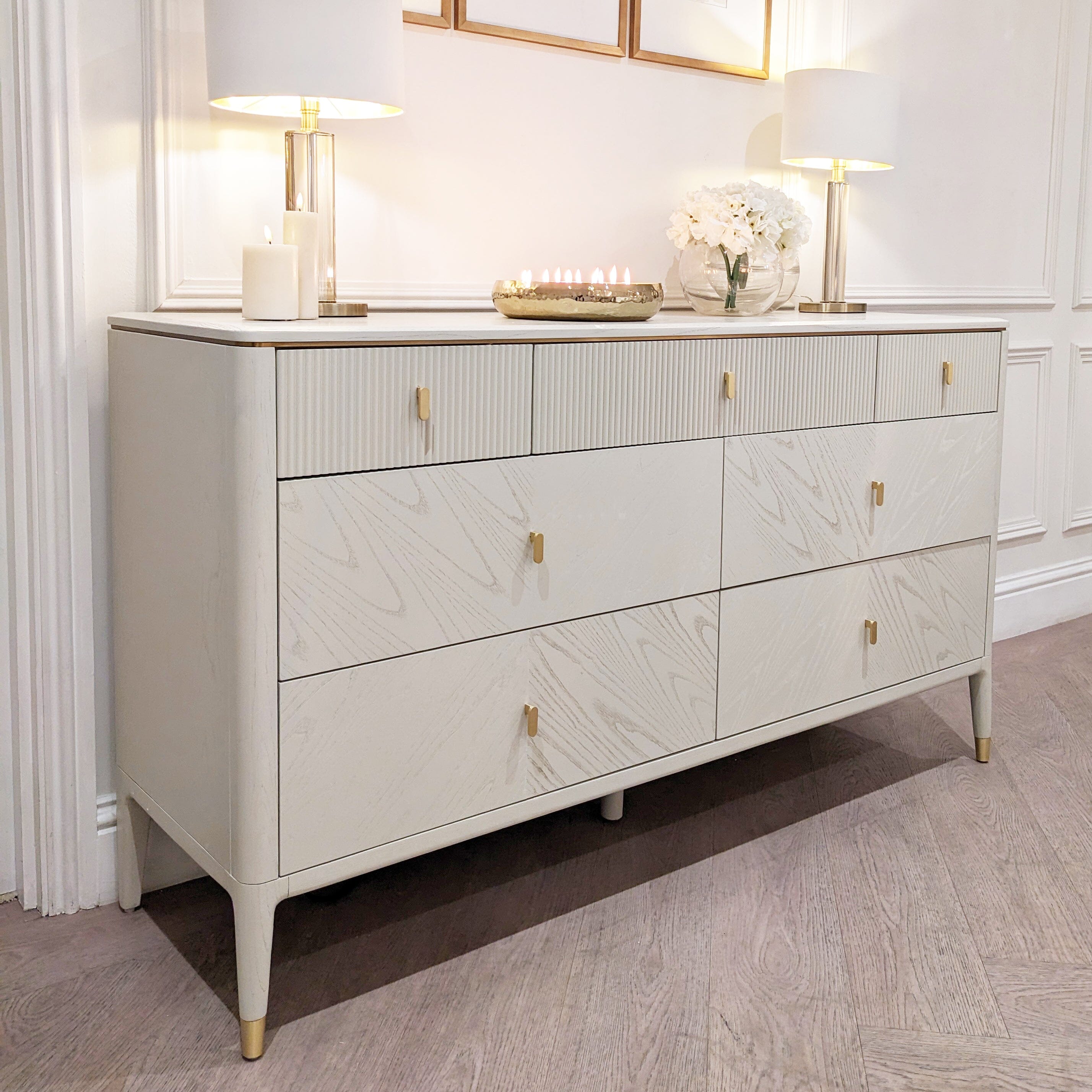 Putney Ivory & Gold Sideboard