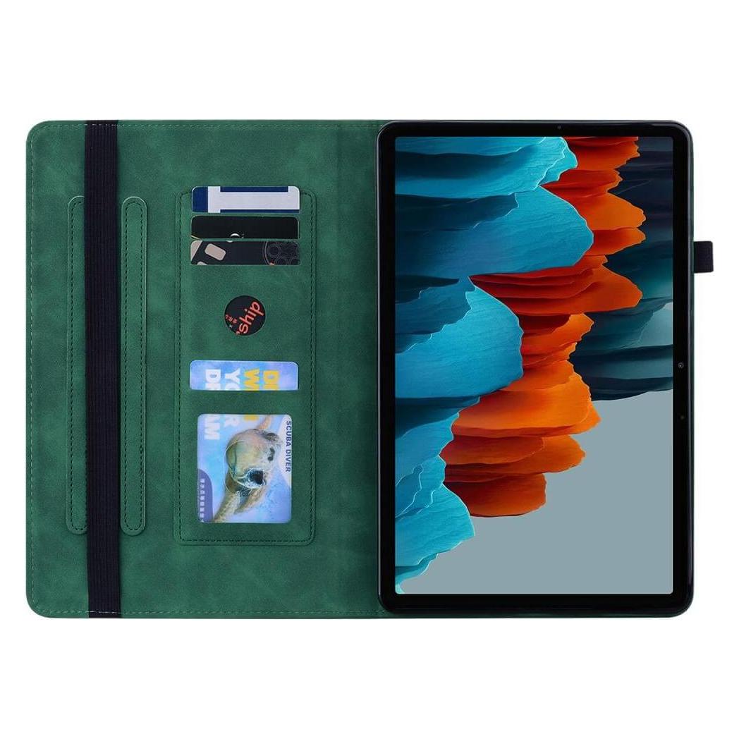 Cover-Discount Galaxy Tab S9+ - Schutzhüllle mit Zipper Tasche grün (Samsung Galaxy Tab S10+, Samsung Galaxy Tab S9 FE, Samsung Galaxy Tab S9+) (660203872C)