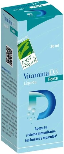 Cien Por Cien Natural Vitamina D3 Líquida Forte 30 ml