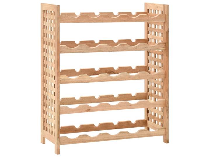 vidaXL Weinregal für 25 Flaschen Nussbaumholz Massiv 63x25x73 cm