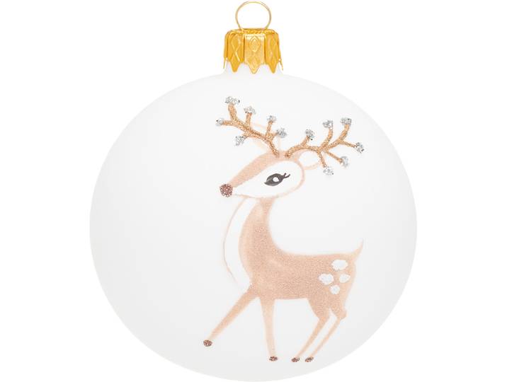 Kugel Rudolf 6er Set - Farbe: weiss - 949