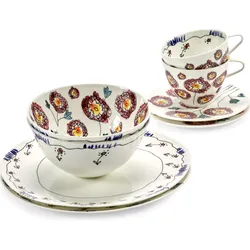 Midnight Flowers Anemone Milk Geschirrset, 6-teilig