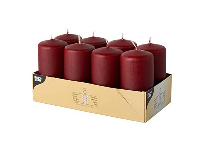 PAPSTAR 17983 Papstar Kaarsen Bordeaux 8st