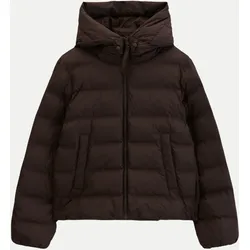 Steppjacke mit Kapuze Braun XS