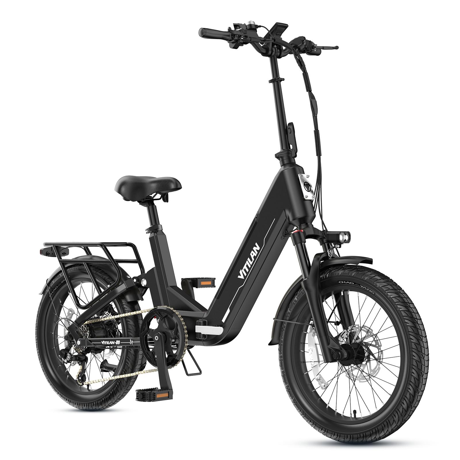 U9 Fatbike-Elektrofahrrad, 48V, ydraulische Gabel, IPX6, max. 150 kg, schwarz