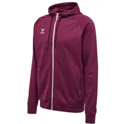 hummel Hmlmove Grid Cotton Zip Hoodie Herren - grape wine - 2XL