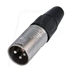 REAN RC3M - XLR Kabelstecker 3-polig, vernickeltes Gehäuse