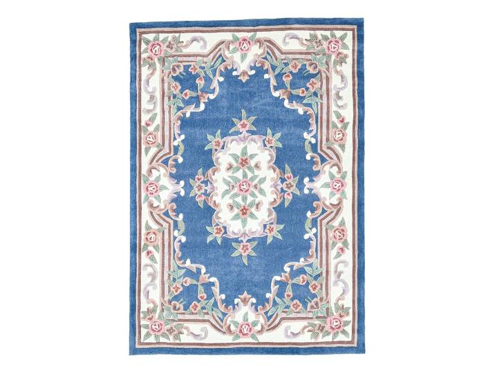 Tapis Ming Bleu/Bleu 290 x 390cm Tissé à plat