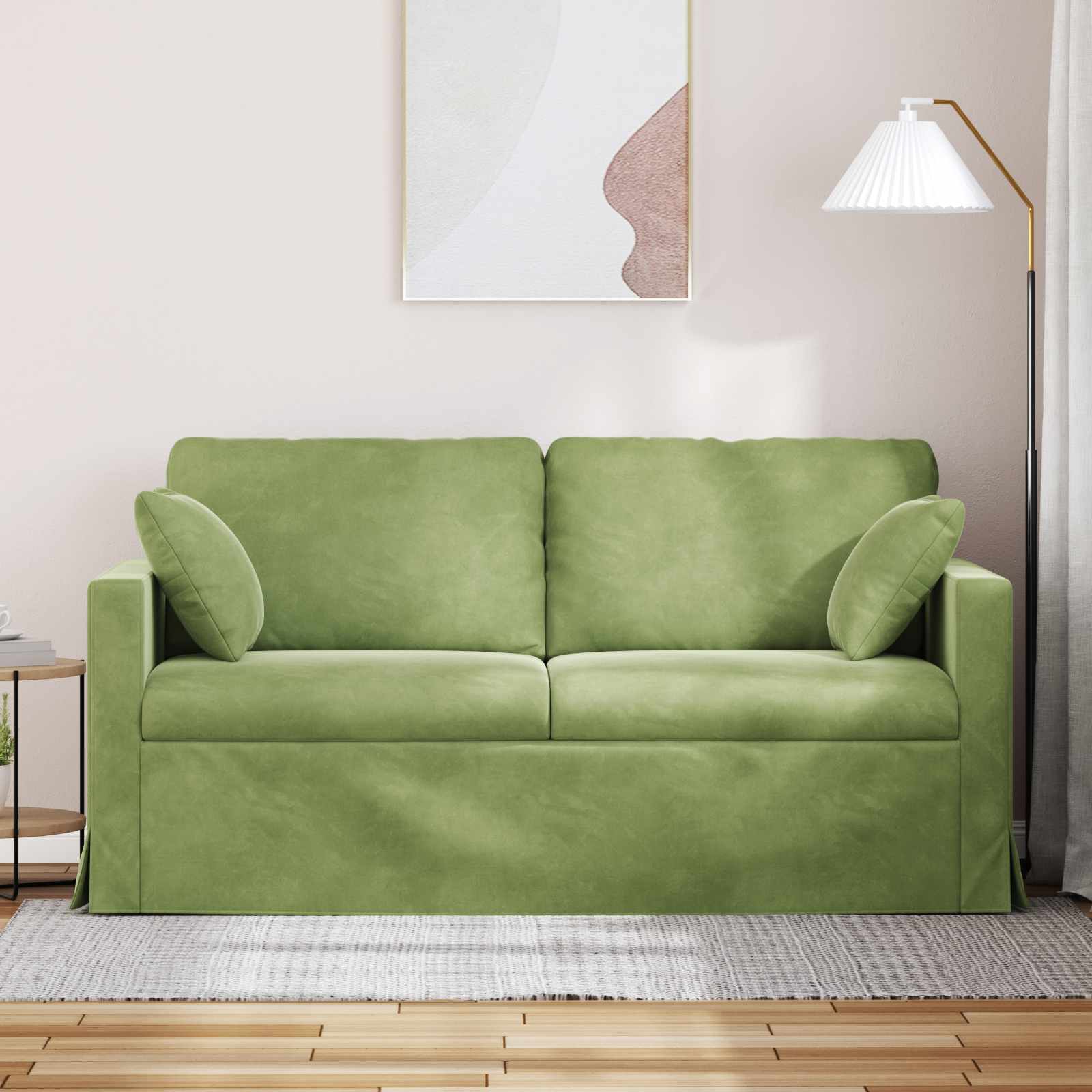 vidaXL Canapé Vert clair 158 x 78 x 80 cm Velours