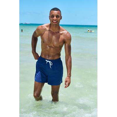 Badeshorts VENICE BEACH, Herren, Gr. L (52), N-Gr, blau (marine), Microfaser, Polyester, Recycling-Polyester, kontrastfarbene Details, unifarben, Badehosen Badeshorts, mit Marken-Logo