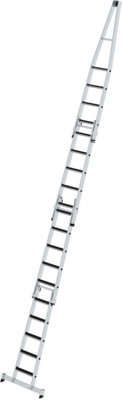 Munk Stufen-Glasreinigerleiter-Satz mit nivello®-Traverse und clip-step R13 4-teilig (040741)